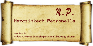 Marczinkech Petronella névjegykártya